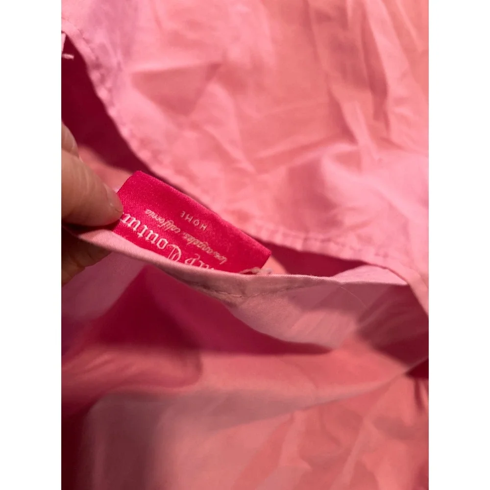 Juicy Couture Home Pink Satin and Velvet Bedding top sheet sham Glam        Y2K